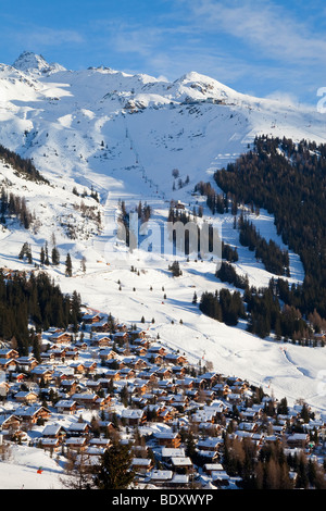 Verbier, Wallis, Quatre Vallées Region, Berner Alpen, Schweiz Stockfoto