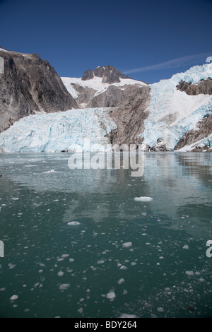 Seward, Alaska - nordwestlichen Gletscher Leckagen in den nordwestlichen Fjord in Kenai Fjords Nationalpark. Stockfoto