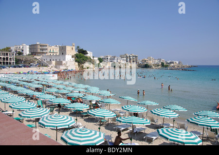 Stadtstrand, Otranto, Provinz Lecce, Apulien Region, Italien Stockfoto