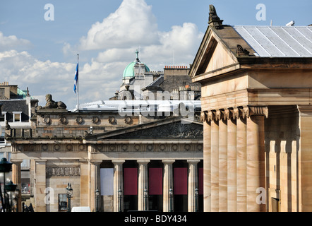 Royal Scottish Academy Building und der National Gallery of Scotland, dem Hügel, Edinburgh, Schottland, UK, Europa Stockfoto