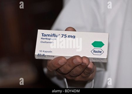 Das Medikament Tamiflu gegen das H1N1-Virus, bekannt als "Schweine-Grippe" Stockfoto