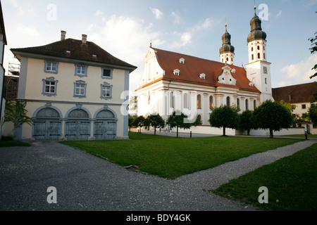 Kirchliche Akademie der Lehrerbildung, Kirche und das ehemalige Kloster Obermarchtal, Alb-Donau-Kreis, Baden-Württemberg, Stockfoto