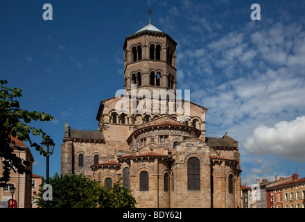 St. Austremoine Kirche in Issoire, Puy de Dome, Auvergne, Frankreich Stockfoto