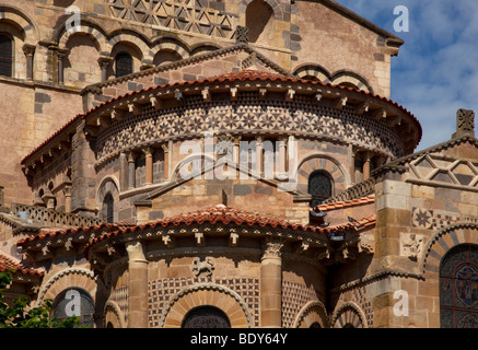 St. Austremoine Kirche in Issoire, Puy de Dome, Auvergne, Frankreich Stockfoto