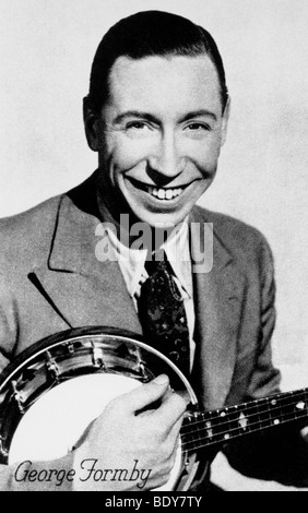 GEORGE FORMBY - englische Entertainer mit seiner Ukulele (1904-1961) Stockfoto