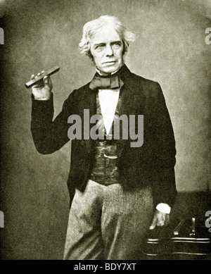 MICHAEL FARADAY, englischer Chemiker und Physiker (1791-1867) Stockfoto
