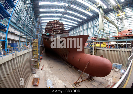 Bau der Kreuzfahrt Schiffe, Meyer-Werft Papenburg, Niedersachsen, Deutschland, Europa Stockfoto