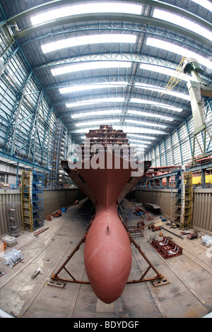 Bau der Kreuzfahrt Schiffe, Meyer-Werft Papenburg, Niedersachsen, Deutschland, Europa Stockfoto