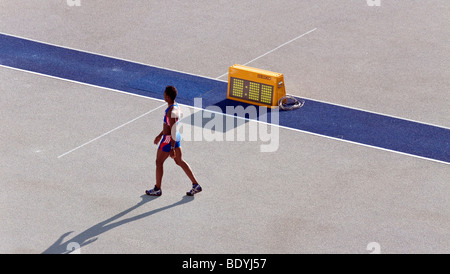 Athlet bei den Leichtathletik-Weltmeisterschaften 2009 in Berlin, Deutschland, Europa Stockfoto