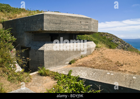 dh Jerbourg Point ST MARTIN GUERNSEY Deutsch 2nd Zweiten Weltkrieg Betongun Emplacement Pillbox Befestigungsanlagen nazi besetzten Kanalinseln Kanonenbeschützung