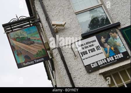 Geschäftsgelegenheit, Ihren eigenen Pub am Railway Tavern Aberdulais in der Nähe von Neath South Wales UK laufen Stockfoto