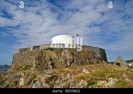 dh Fort Grey ST PIERRE DU BOIS GUERNSEY Martello Tower Fortress and Shipwreck Museum Rocquaine Bay Building Baracken Stockfoto