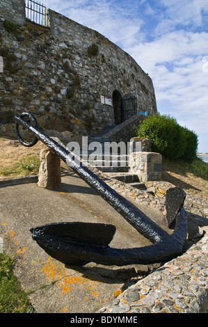 dh Fort Grey ST PIERRE DU BOIS GUERNSEY Anker Shipwreck Museum Rocquaine Bay Martello Turm Festung Stockfoto