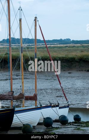 Morgendämmerung am Morston Quay, Norfolk UK Stockfoto