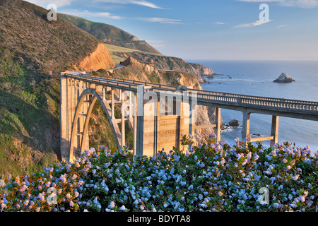 Bixby Creek Bridge. Big Sur Küste. Kalifornien. Stockfoto