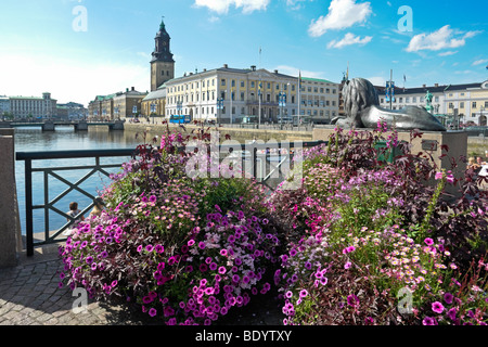 Stora Hamnøya Kanalen im Zentrum von der Stadt Göteborg in Schweden Stockfoto