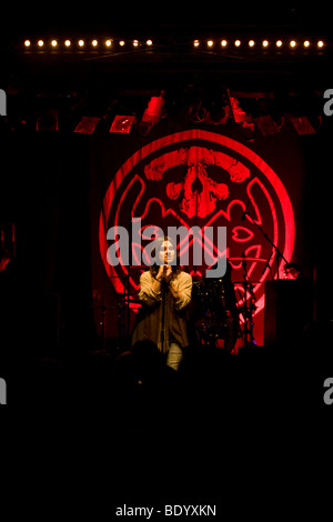 Keith Caputo, Sänger und Frontmann der US-Band Life of Agony, die live auf der Schueuer, Luzern, Schweiz Stockfoto