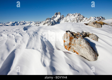 Bischofsmuetze, bischöflichen Mitra Berg im Winter, Filzmoos, Salzburg, Austria, Europe Stockfoto