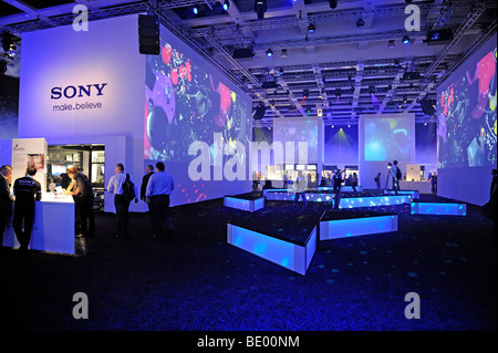 Ausstellung Halle von Sony auf der IFA Internationale Funkausstellung Consumer Elektronik fair 2009 in Berlin, Deutschland, Europa Stockfoto