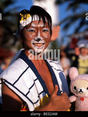 AWA Tanz Festival - Awa Odori. Obon Festival in Tokushima Stadt, Shikoku, Japan. Größte Tanzfestival in Japan Stockfoto