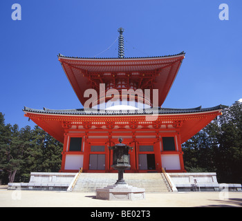 Konpon Daito Pagode Danjo Garan Berg Koya Stockfoto