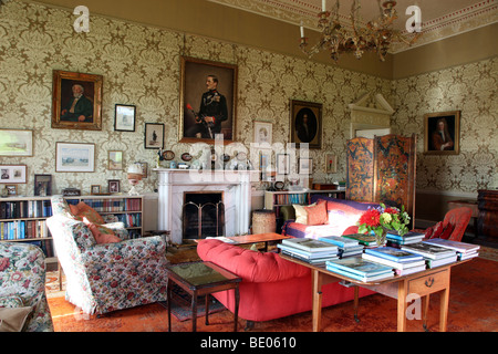 Der Salon, Enniscoe Haus, georgianischen Herrenhaus B & B, Co. Mayo, Irland Stockfoto