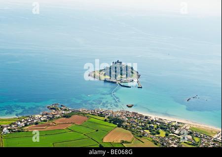 Luftaufnahme von St. Michaels Mount Stockfoto