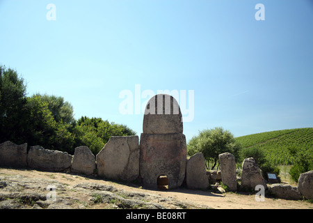 Coddu Vecchiu Riesen Grab, Sardinien, Italien Stockfoto