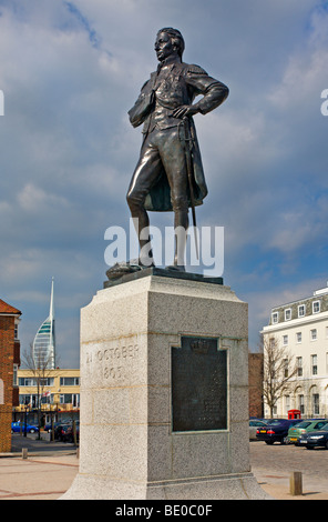 Viscount Horatio Nelson Statue, Southsea, Portsmouth, Hampshire, England Stockfoto