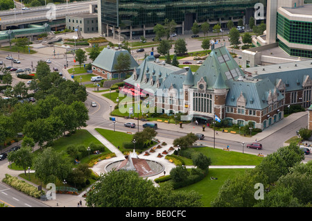 Die VIA Rail Train Station ist abgebildet in Québec (Stadt) Stockfoto