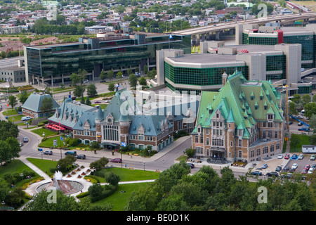 Die VIA Rail Train Station ist abgebildet in Québec (Stadt) Stockfoto