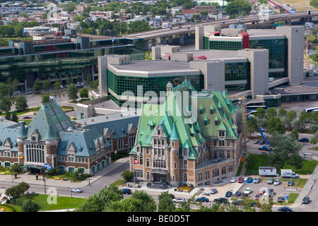 Die VIA Rail Train Station ist abgebildet in Québec (Stadt) Stockfoto