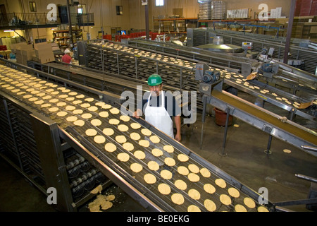 Mais-Tortilla Verarbeitung Fabrik befindet sich in Caldwell, Idaho, USA. Stockfoto