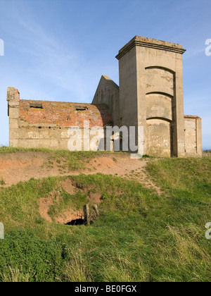 Reste des Hauses Fan Guibal die Belüftung Huntcliff Eisenstein Bergwerk vorgesehen eröffnet 1872 geschlossen 1906 Stockfoto