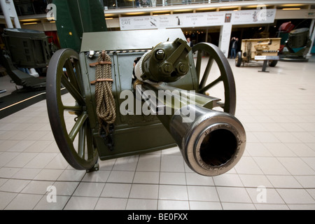 18-Pfünder Feldkanone das Imperial War Museum, London, England Lambeth. Stockfoto