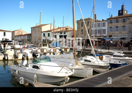 Der Hafen von La Flotte, Ile de Re, Charente - maritime, Frankreich Stockfoto