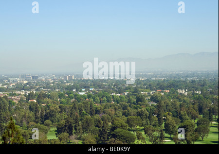 Smog über San Fernando Valley, Los Angeles, Kalifornien, USA Stockfoto