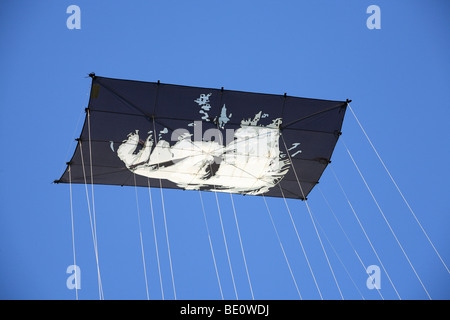 Riesige Drachen beim Bristol Kite Festival 2009. Stockfoto