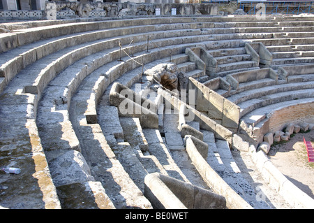 Römisches Amphitheater von Lecce (Anfiteatro Romano di Lecce), Piazza Sant'Oronzo, Lecce, Provinz Lecce, Region Apulien, Italien Stockfoto