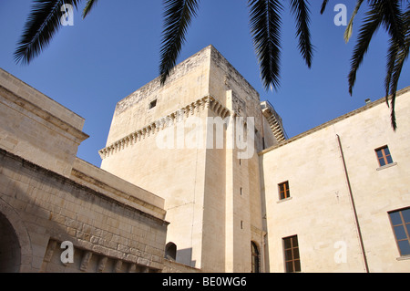 Innenhof, Castello di Carlo V, Lecce, Provinz Lecce, Apulien Region, Italien Stockfoto