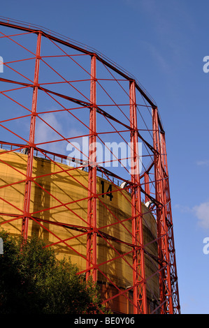 Gasometer in Saltley Gas Works, Birmingham, West Midlands, England, UK Stockfoto