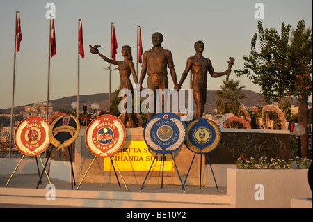 Atatürk-Denkmal in Kusadasi, Türkei. Stockfoto