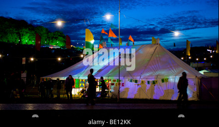 Tanz-Zelte auf der Waldwiese Festival 2009 Stockfoto