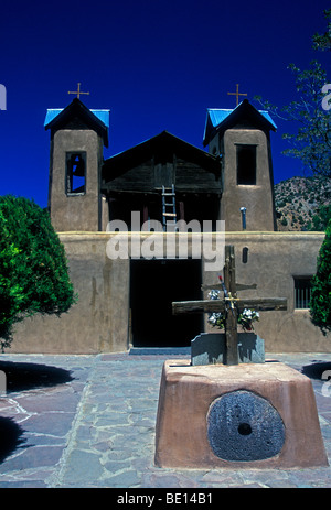 El Santuario de Chimayo, Dorf von Chimayo, Chimayo, Tierra Bendita, Rio Arriba County, New Mexico, USA, Nordamerika Stockfoto