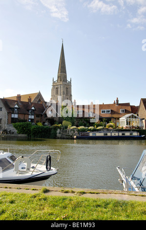 St. Helena Kirche und Themse, Abingdon-on-Thames, Oxfordshire, England, Vereinigtes Königreich Stockfoto