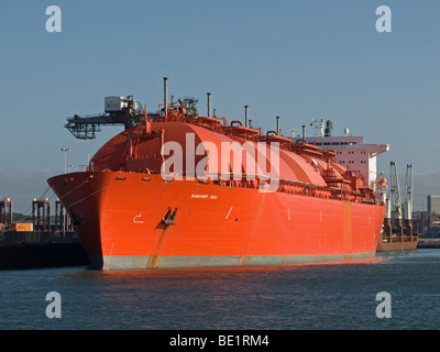 Flüssiggas-Tanker Margaret Hill liegt in Southampton UK Stockfoto