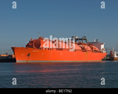 Flüssiggas-Tanker Margaret Hill liegt in Southampton UK Stockfoto