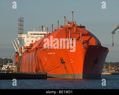 Flüssiggas-Tanker Margaret Hill liegt in Southampton UK Stockfoto