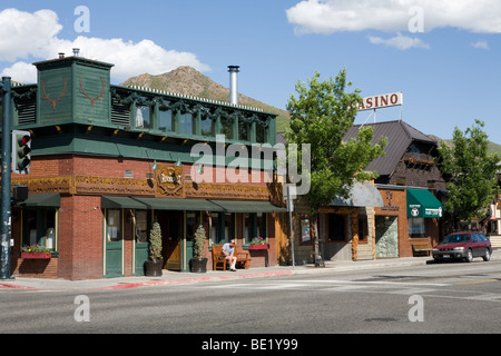 Geschäftsviertel von Sun Valley, Idaho Stockfoto
