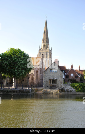 St. Helena Kirche und Themse, Abingdon-on-Thames, Oxfordshire, England, Vereinigtes Königreich Stockfoto